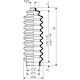 3035 NBR Soufflet D 9,5mm et D 39mm NBR Lmin 55 Lmax 180