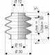 Soufflet NBR connexions 12 mm et 16 mm Long 8 à 30 mm