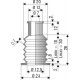 2104 NBR Soufflet D 7mm et 12,5mm Long 10 à 30mm