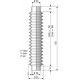 1242 NBR soufflet 20mm long 50 à 180 mm