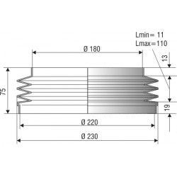 Soufflet 180/220mm F1122NBR