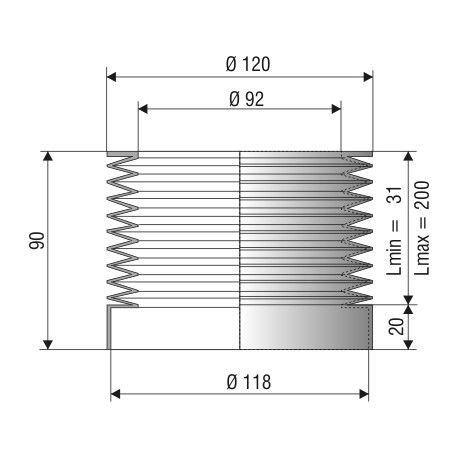 soufflet D92 et D118 en NBR 