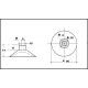 Plan de ventouse avec trou vertical de 3mm