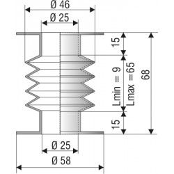 Soufflet de protection en NBR réf 1192 NBR