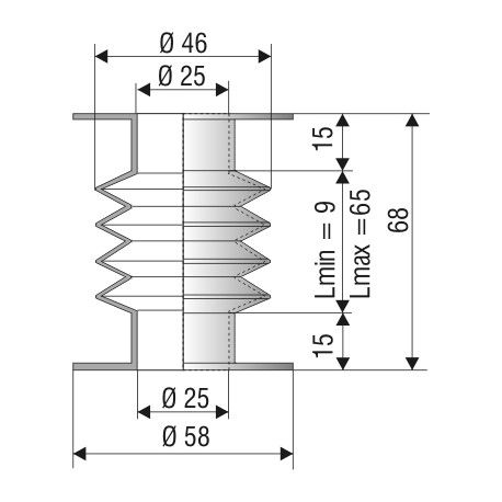 Soufflet de protection en NBR réf 1192 NBR