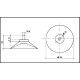 Plan de ventouse 50mm avec tige M4 x 6mm