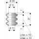 1037 nbr Soufflet D 11mm en NBR Lmin 10 Lmax 21