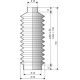 1250 NBR Soufflet D 25mm et 40mm NBR Lmin 40 Lmax 190