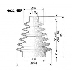 Soufflet 23mm et 65mm réf 4022 NBR