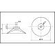 Plan de Ventouse 40mm avec tige M4 longueur 6mm