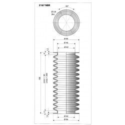 Soufflets fourches moto GIMA ref 2167 NBR