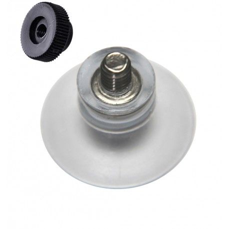 Ventouse 20mm avec ecrou rond M4 moleté noir