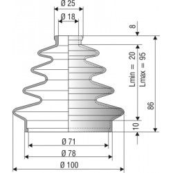 Soufflet conique en NBR réf 1189 .jpeg