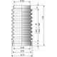 1182 NBR Soufflet D 56mm Long 45 à 145 mm