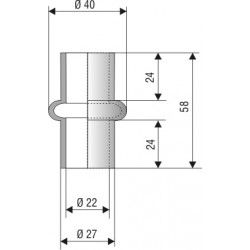 Soufflet de protection diamètre 22 mm longueur 58 mm