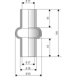 Soufflet de protection longueur 104 mm diamètre 27 mm