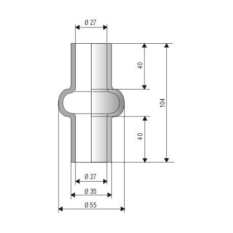 Soufflet de protection longueur 104 mm diamètre 27 mm