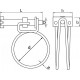 Collier de serrage double fil diamètre 20 à 24 mm