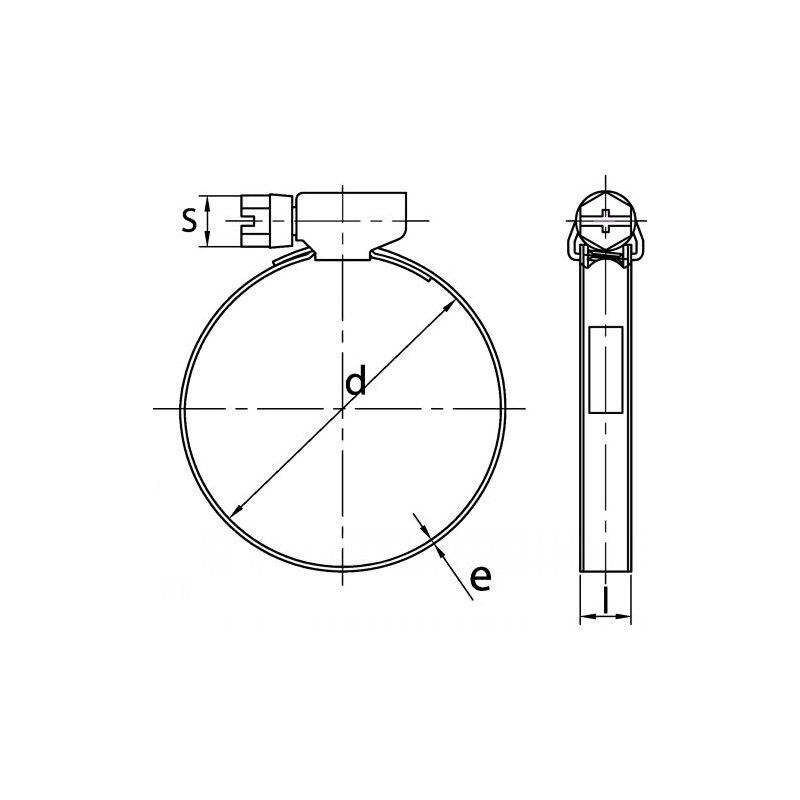 Collier de Serrage Inox 304 - Vis Tangente - Feuillard 12MM Ø 220