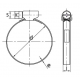 plan Collier de serrage diamètre 32 à 50mm