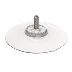 ventouse 80mm Tige M6 x 16mm inox- transparente