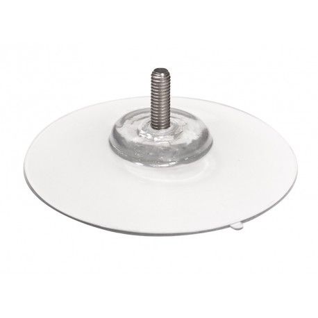 ventouse 80mm Tige M6 x 16mm inox- transparente