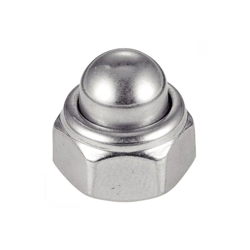 Écrou Autobloquant M8 Inox 316 pour Collier 1/2 Coquille Ø 50 à 80