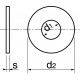 plan RONDELLE PLATE LARGE INOX 4X14 M4