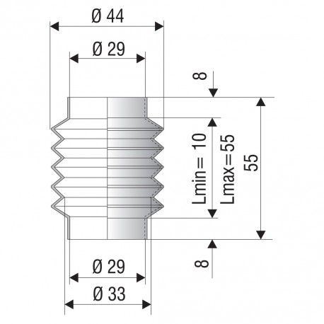 1151 NBR Soufflet de protection diamètre 29 mm