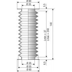 1087 NR Soufflet D 35mm Long 37 à 240mm
