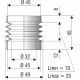 1125 NBR Soufflet D 45mm Long 10 à 25mm