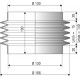 1203 NBR Soufflet D 130mm Long 15 à 140 mm