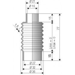 1509 NBR Soufflet D16mm et 27mm Long 0