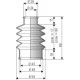 1513 NBR Soufflet D 24mm et 43mm Long 17 à 80 mm