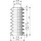 1514 NBR Soufflet D 28 et 38mm Long 35 à 160mm