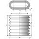 1529 NBR Soufflet oval D 136mm et 166mm Long 35 à 210 mm