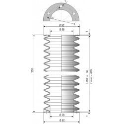 2025 CR Soufflet D 58mm Long 65 à 470 mm