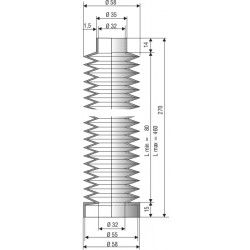 2029 NBR Soufflet D 32mm Long 80 à 460mm