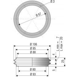 2034 CR Soufflet D 80mm et 88 mm Long 7 à 20 mm