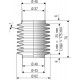 2052 NBR Soufflet de protection diamètre 37 et 40 mm Longueur 25 à 175 mm