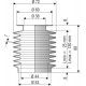 2061 NBR Soufflet D 36 et 44mm Long 25 à 130 mm