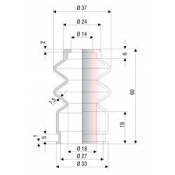 2239 CR Soufflet D 14mm et 27 mm Long 60mm