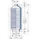 3038 NBR Soufflet D 9mm et 35mm Long FIXE 155 mm