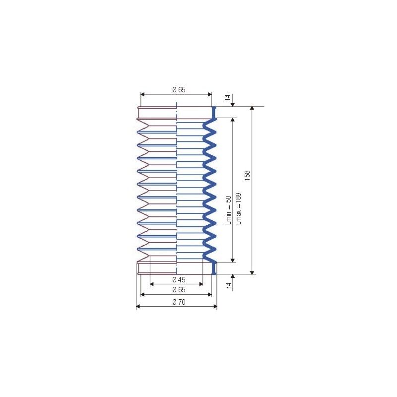 Soufflet 65/80 Mm Pour Essieu BPW - Pièce De Rechange Pour Suspension