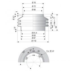 2049 CR Soufflet D 66mm et 81.4 mm Long 41 à 77 mm