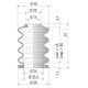 2196 CR Soufflet D 14mm et 24 mm Long 25 à 65 mm