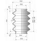 4020 NBR Soufflet D 30mm et 31mm Long 15 mm à 80mm