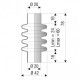 4023 NBR Soufflet D 20mm Long 24 à 60 mm