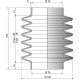 4057 NBR Soufflet D 75mm Long 40 à 140 mm