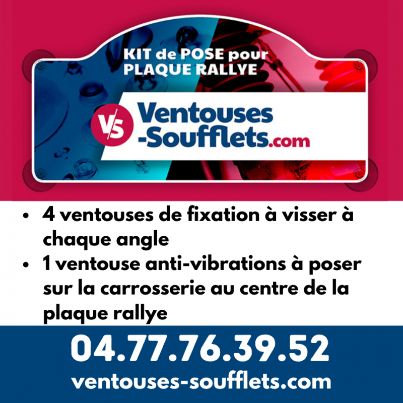 Ventouses pour des plaques de rallye